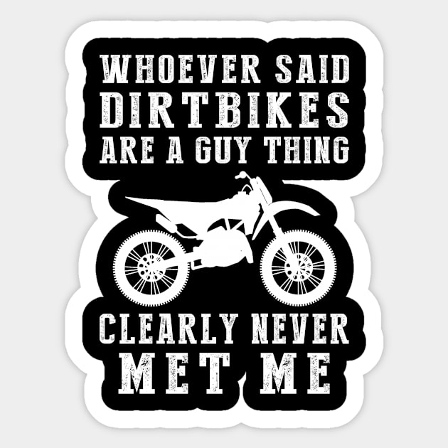 Revving Up Fun: Unisex Dirtbike Delight! Sticker by MKGift